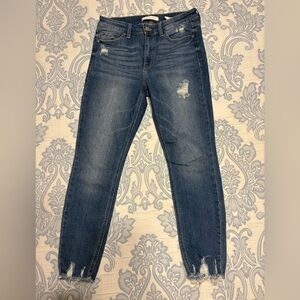 Eunina Distressed Blue Skinny Jeans